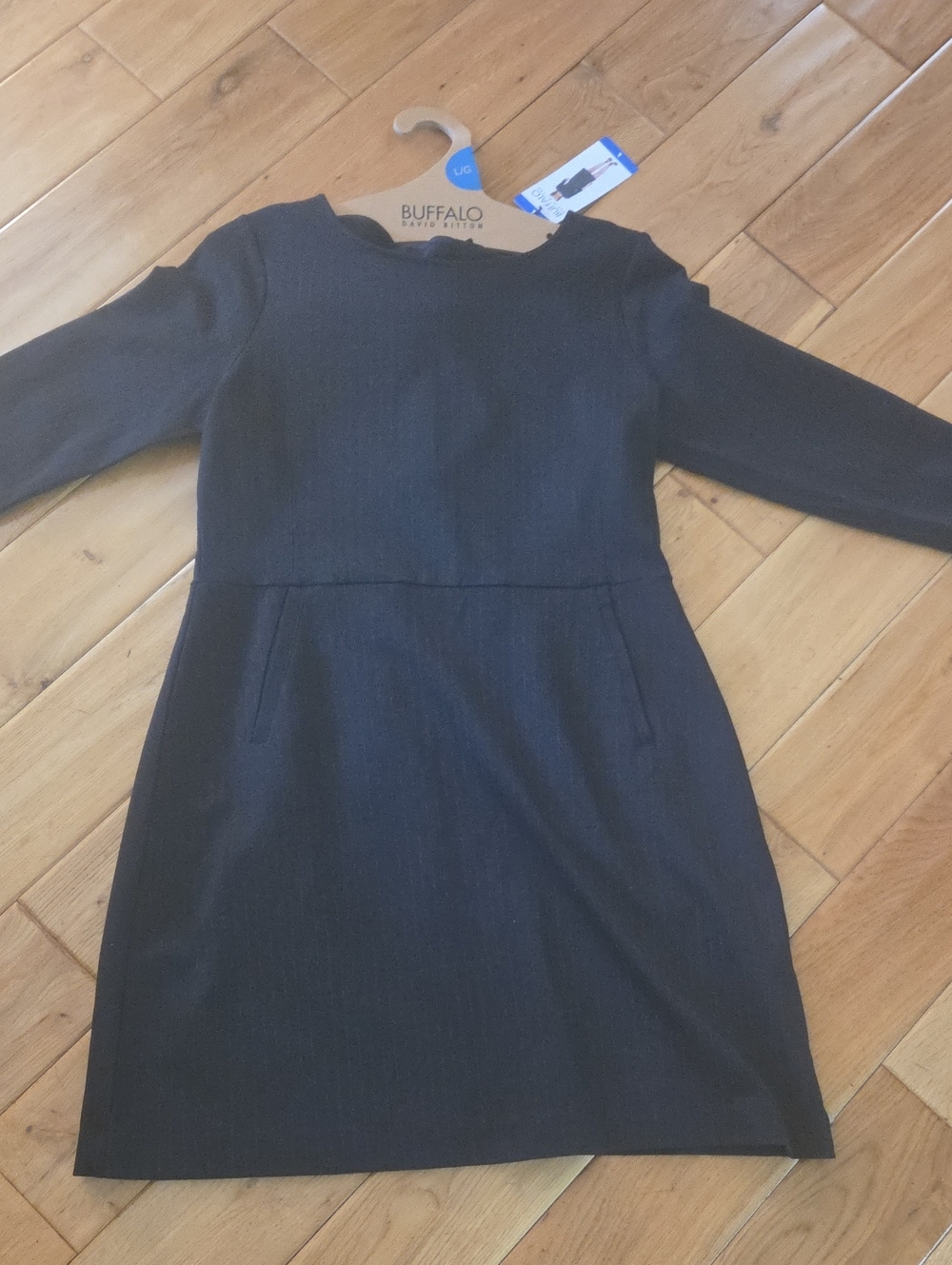 Buffalo David Bitton Black Long-Sleeve Shift Dress
